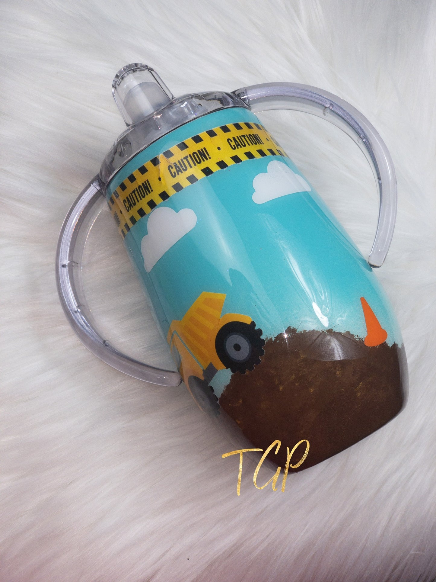 Construction Sippy Cup, Boys Tumbler, Custom Sippy Cup