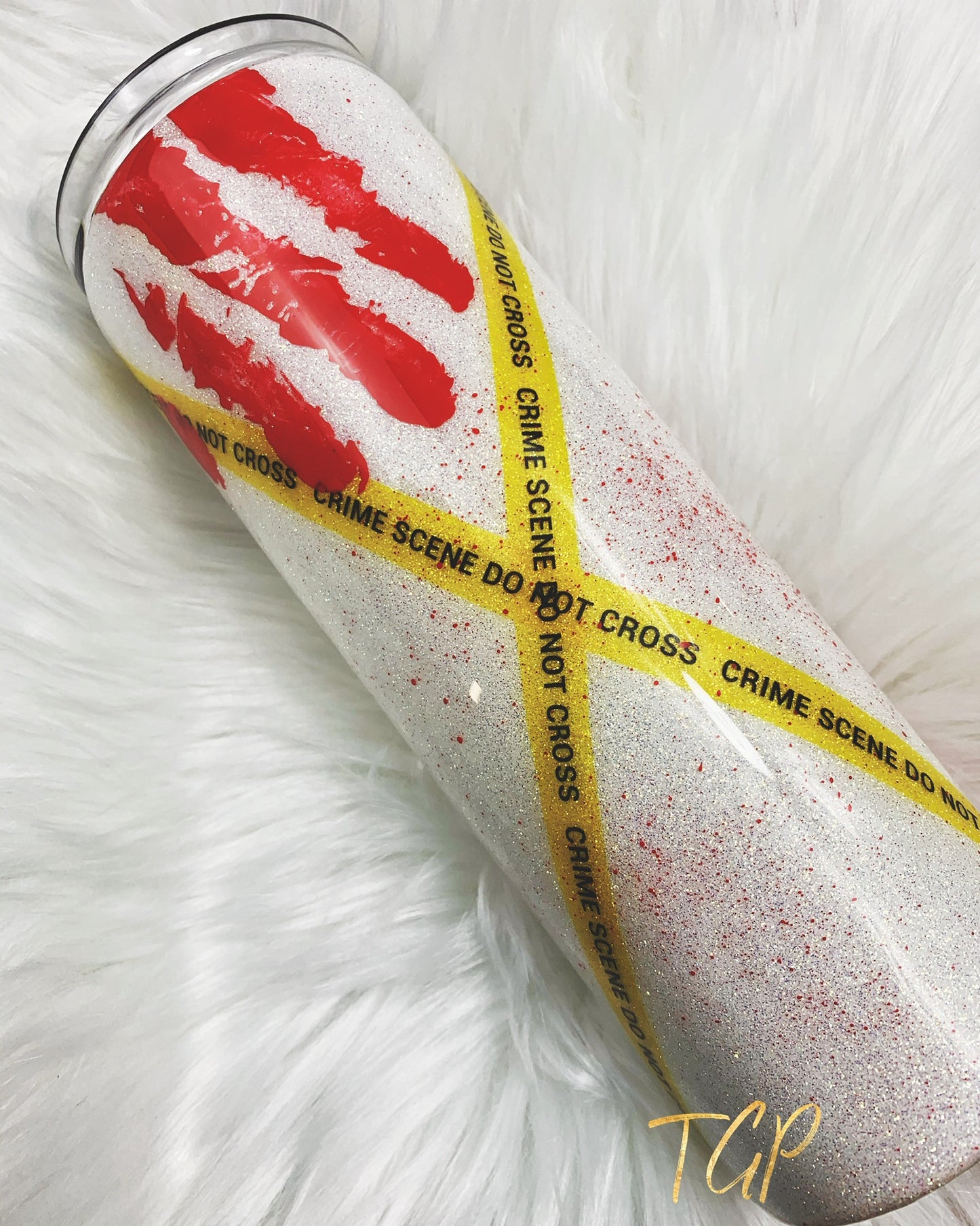 True Crime Tumbler, Blood Splatter Tumbler