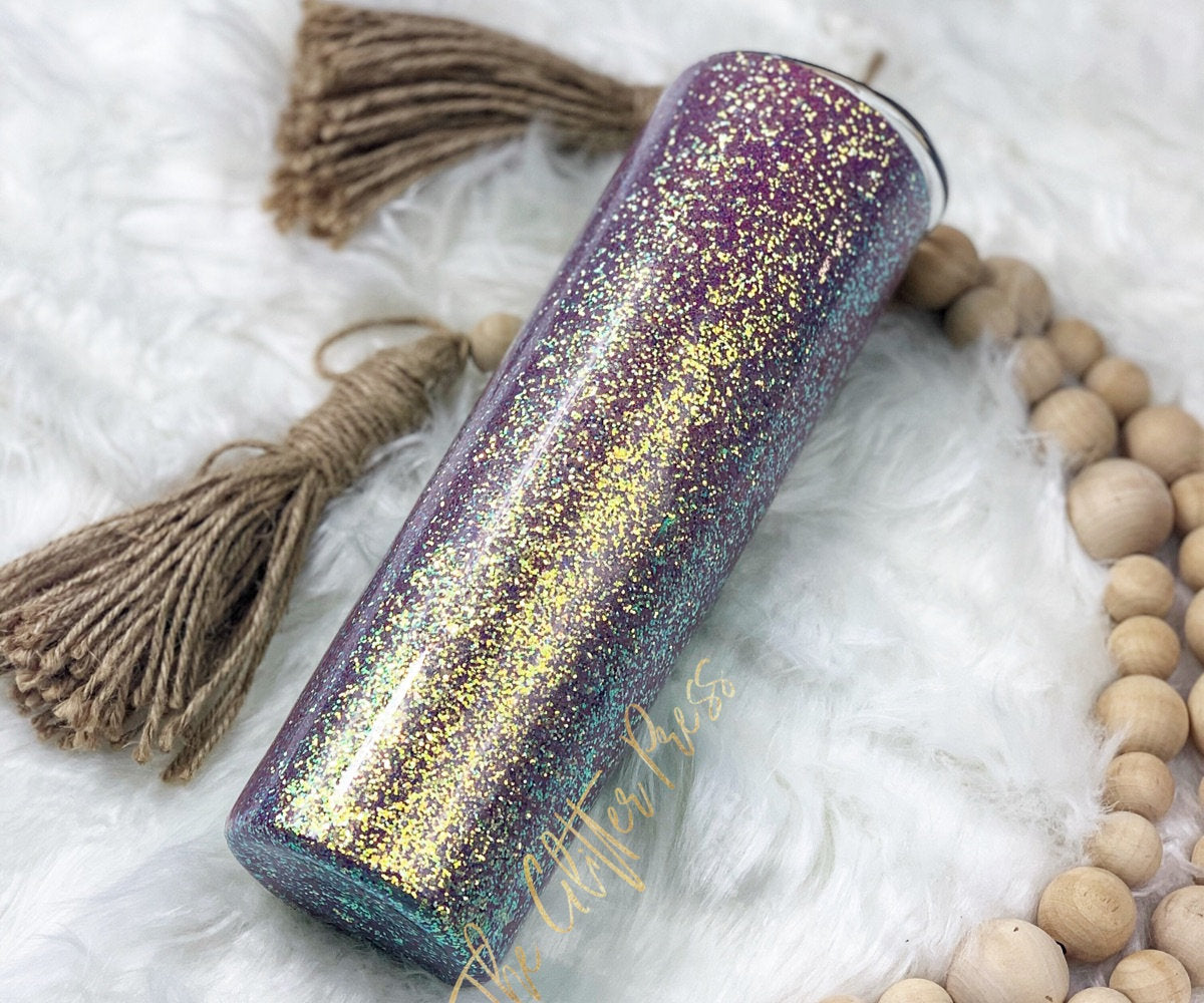 Holographic Pink Tumbler, Opal Tumbler, Glitter Tumbler