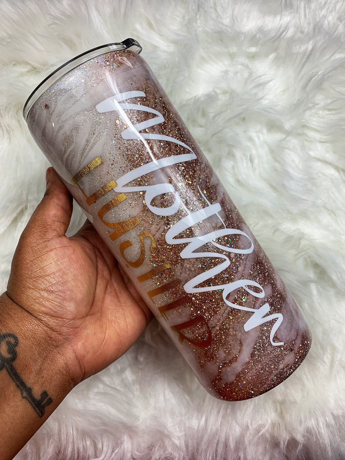 Mother Hustler Tumbler, Rose Gold Tumbler, Mothers Day Tumbler