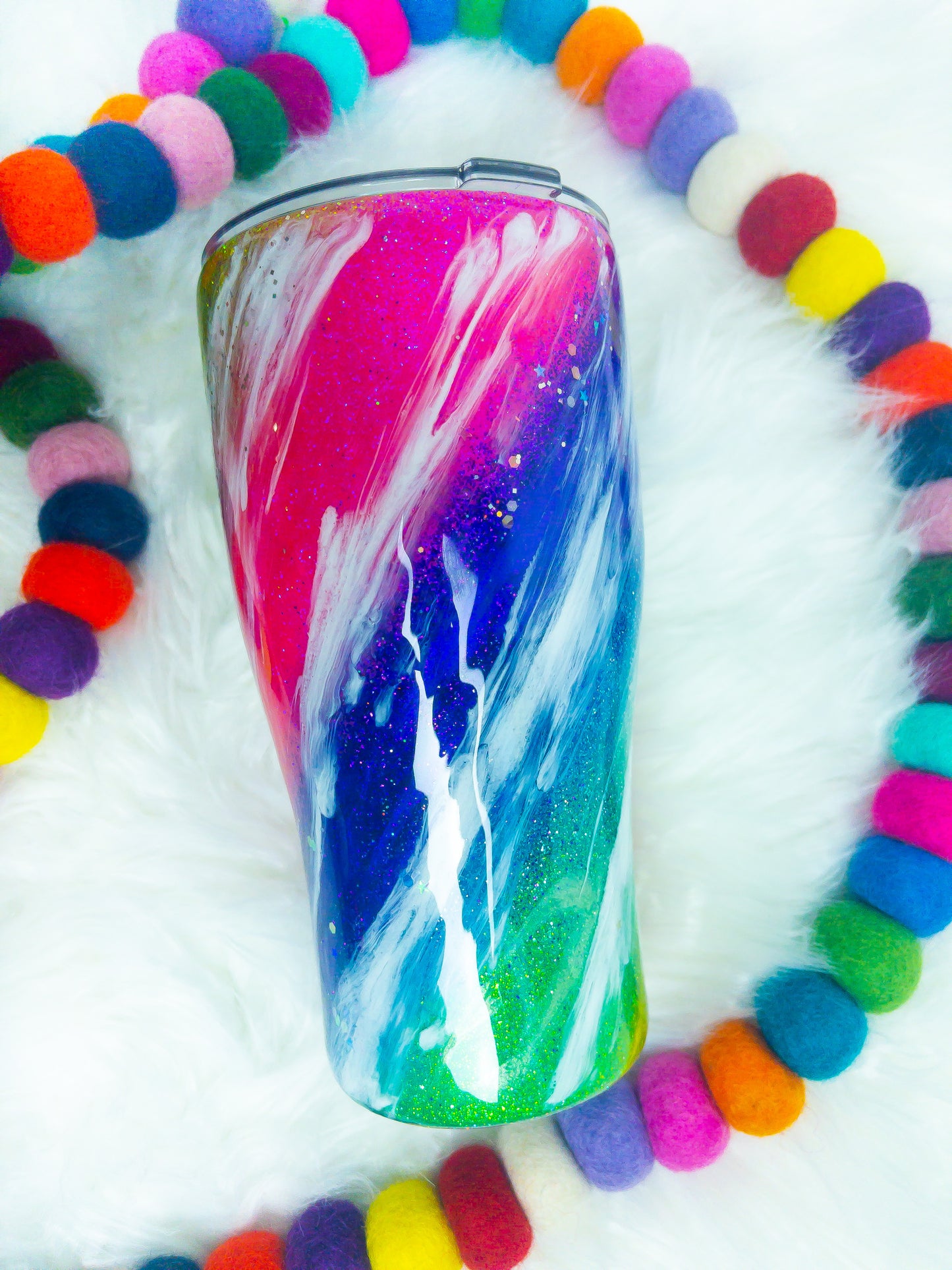 Rainbow Swirl Tumbler Cup