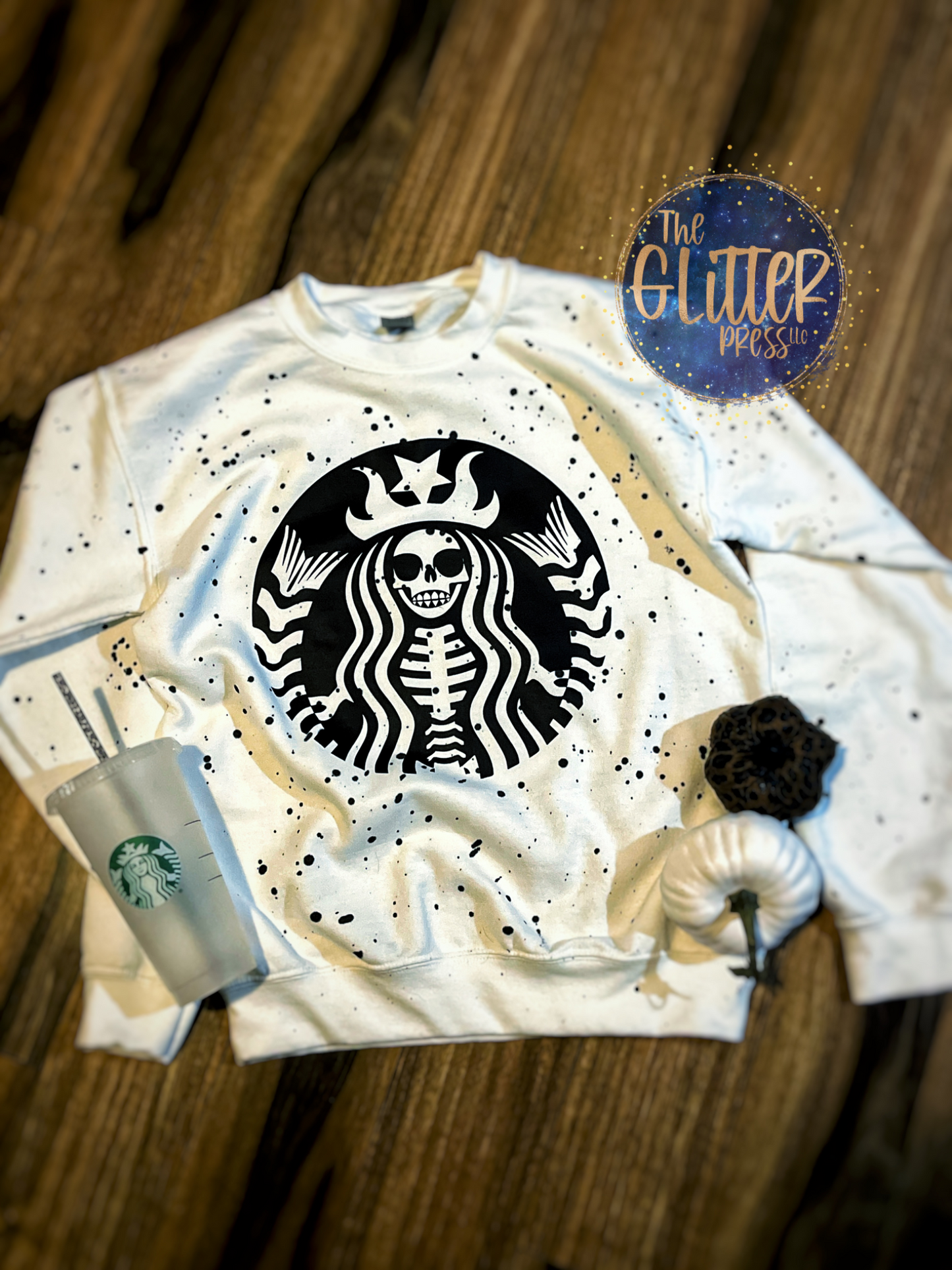 Spooky Starbucks Skeleton Sweatshirt